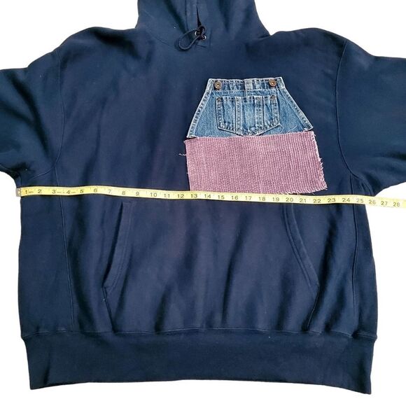 Champion Reverse Weave Reworked Hoodie Size XL - Picture 7 of 10